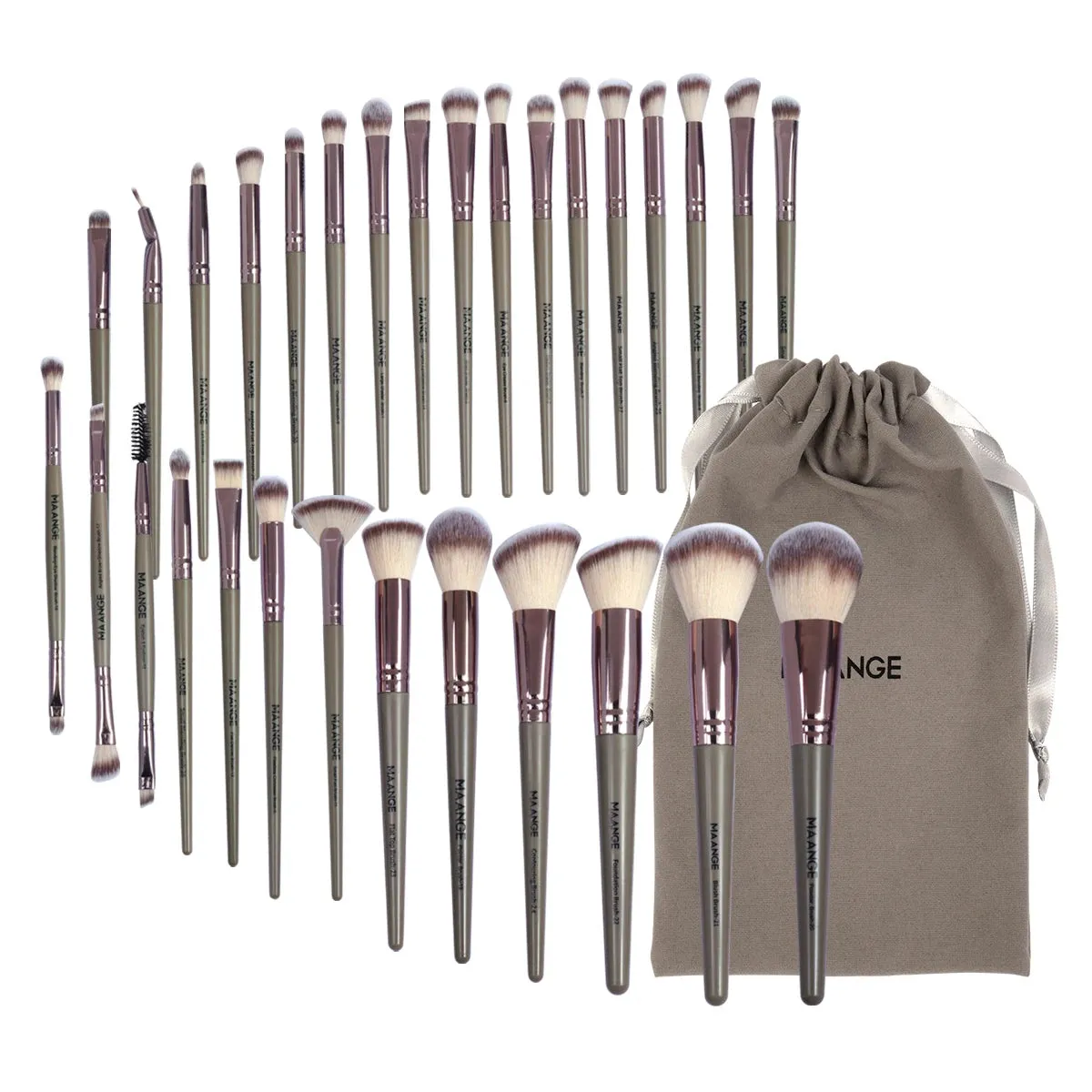 30pcs Professional Makeup Brush Set with Bag for Flawless Application