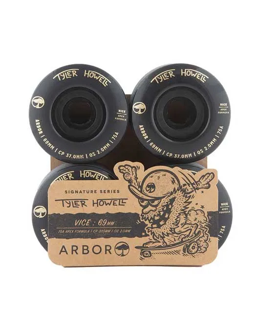 Arbor Vice Wheels Tyler Howell 69mm/75a | Black