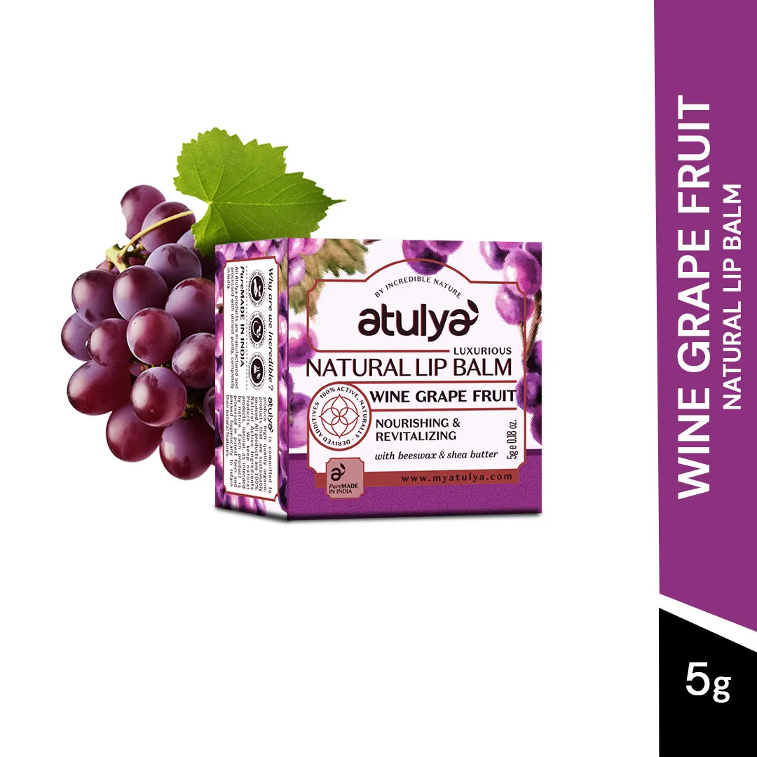 atulya Wine Grape Lip Balm - 5gm