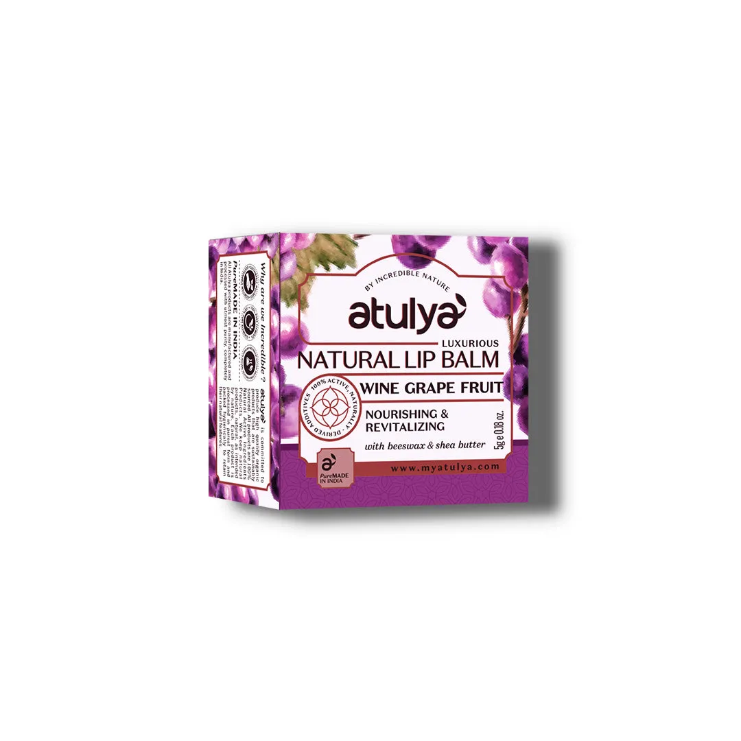 atulya Wine Grape Lip Balm - 5gm