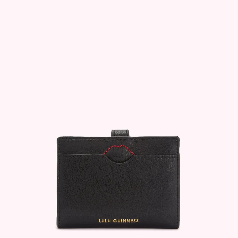 BLACK DEMI LIP FLURRY WALLET