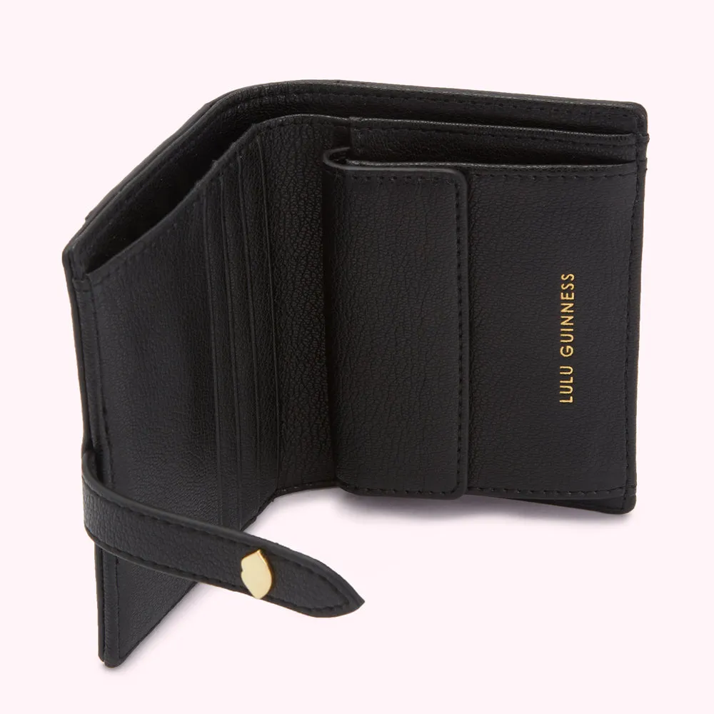 BLACK DEMI LIP FLURRY WALLET