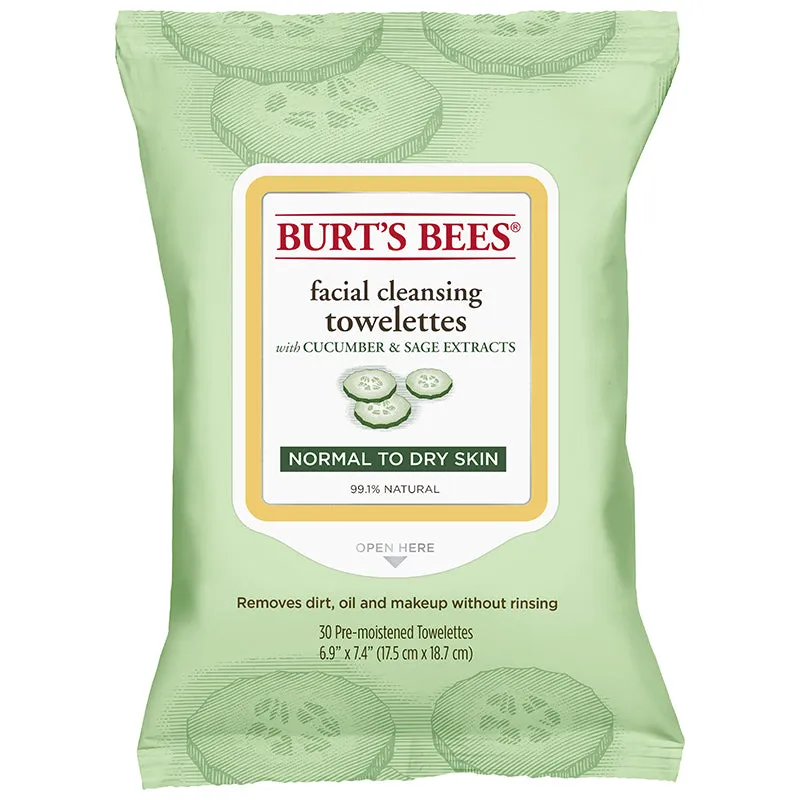 Burt's Bees Facial Cleansing Towelettes - Cucumber & Sage