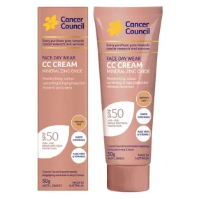 Cancer Council Face Day Wear CC Cream SPF50 Medium Tint 50g