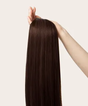 Dark Brown, 12" Seamless Clip-In Hair Extensions, #N02 | 140g