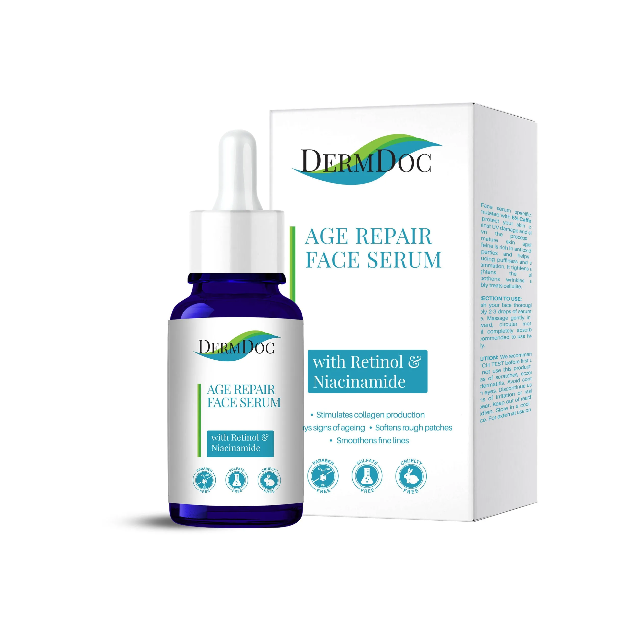 DermDoc Age Repair Face Serum with Retinol & Niacinamide (10 ml) | retinol serum | face serum for all skin type | anti aging serum | night face serum | anti ageing face serum