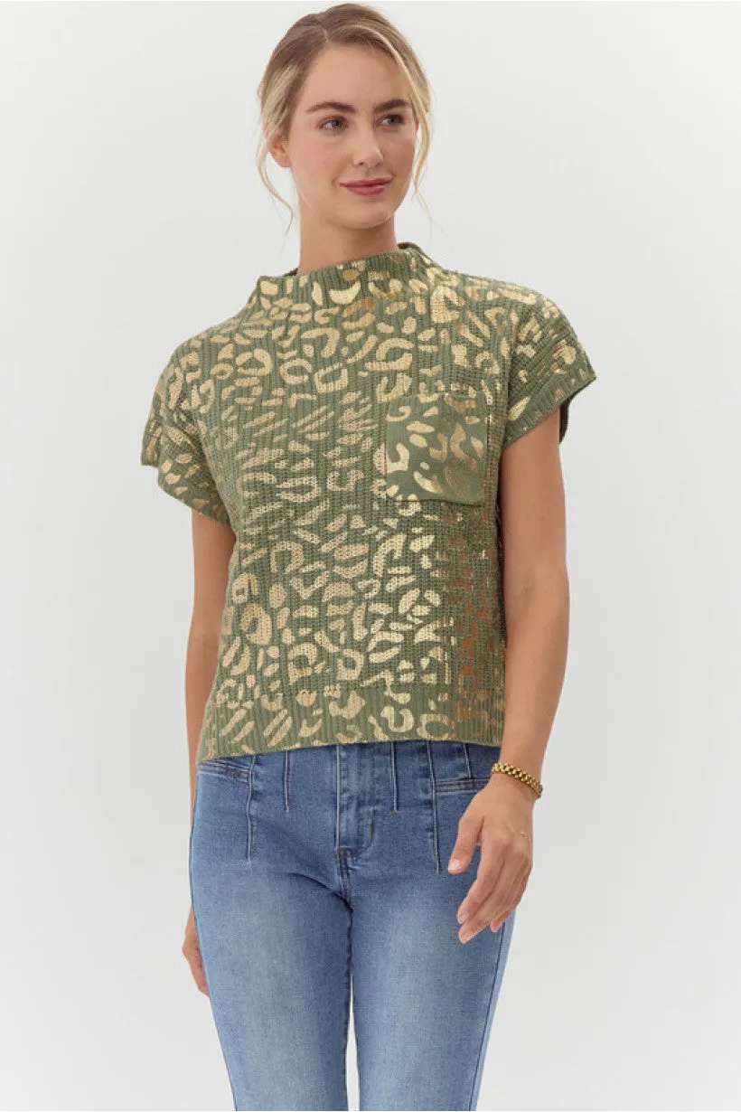 Frankie Foil Top Green