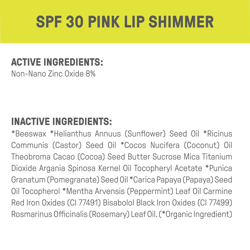 Pink Lip Shimmer SPF 30 - 3 Pack