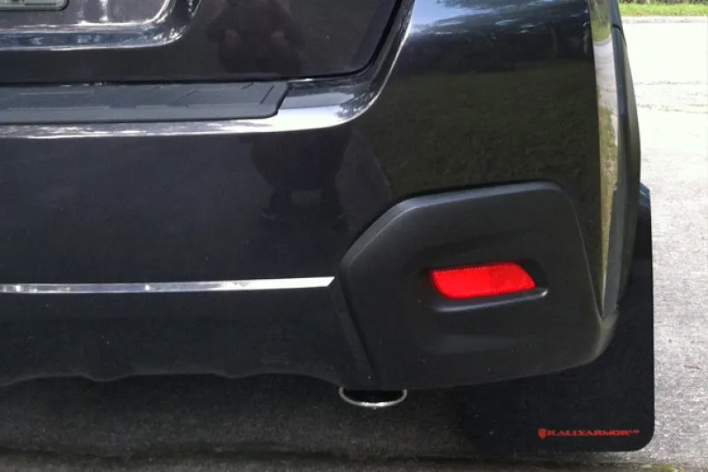 Rally Armor 13  Subaru XV Crosstrek Black Mud Flap w/ Red Logo