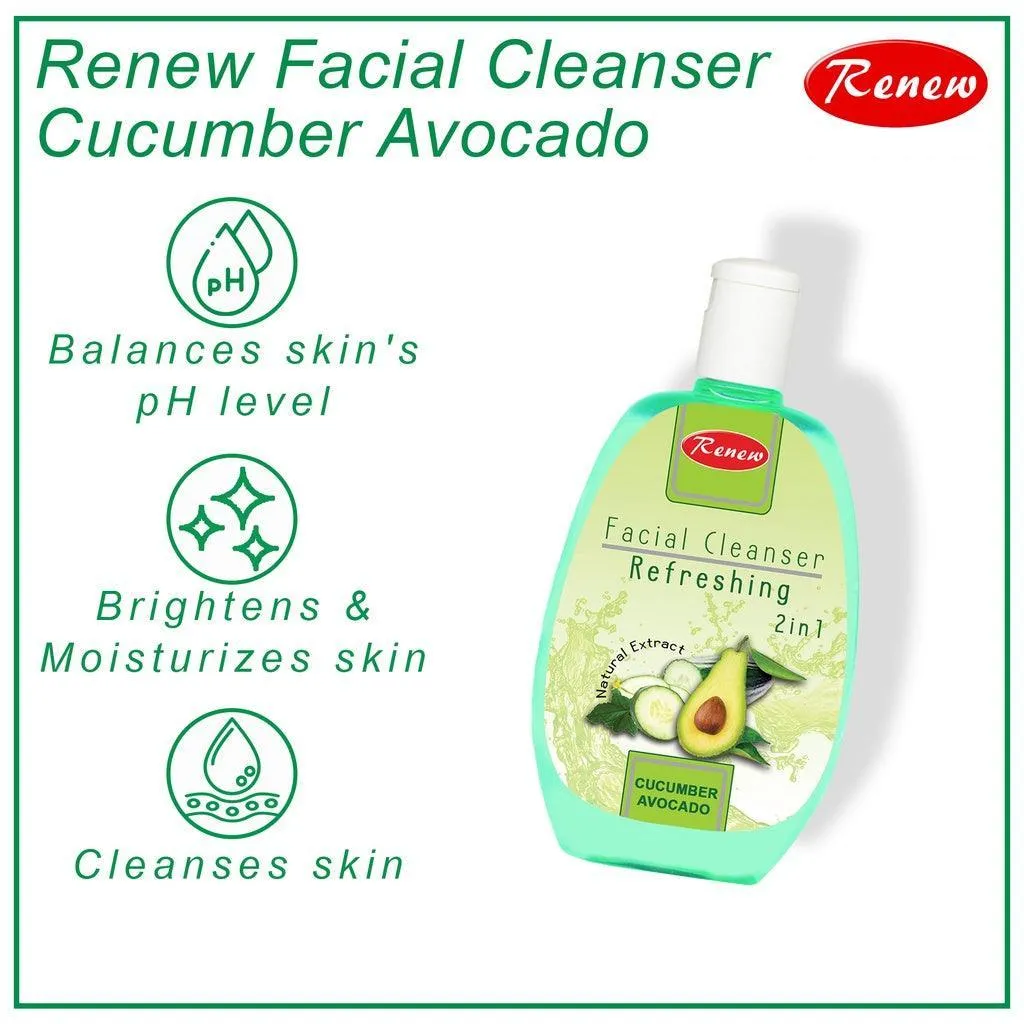 Renew Facial Cleanser Refreshing 2in1 Cucumber Avocado - 250ml