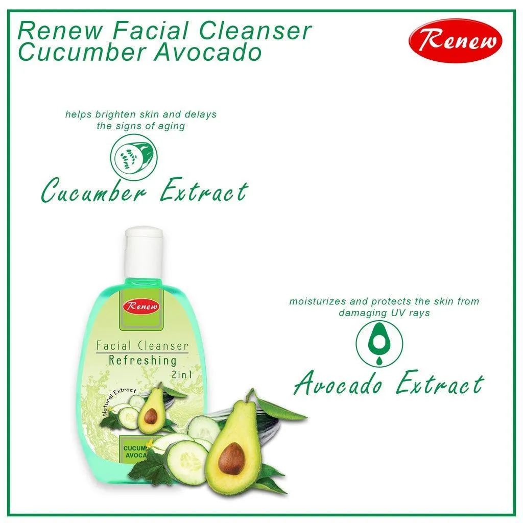 Renew Facial Cleanser Refreshing 2in1 Cucumber Avocado - 250ml