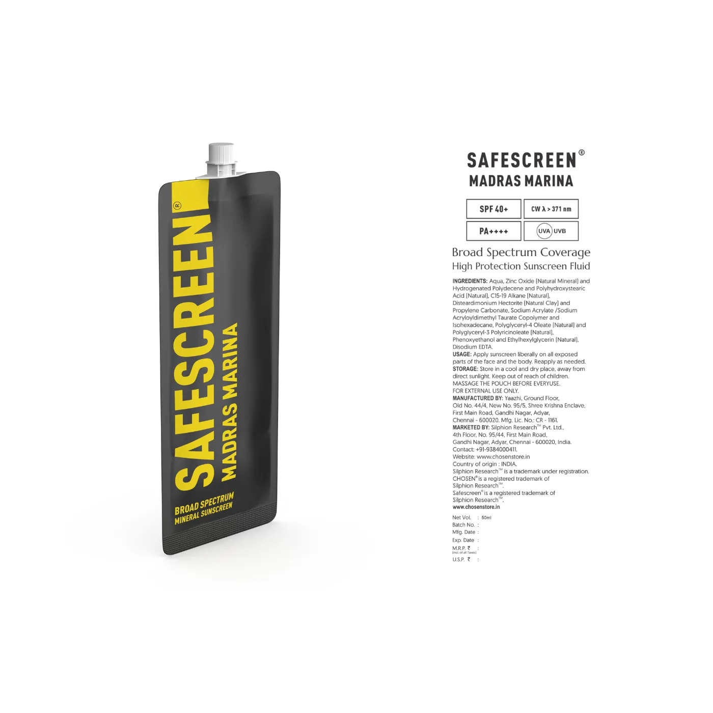 SAFESCREEN® Madras Marina Sunscreen SPF 40 