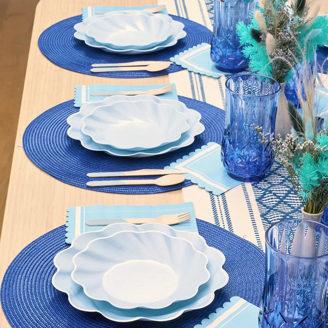 Simply Eco Compostable Dinner Plates in Sky Blue Set/8