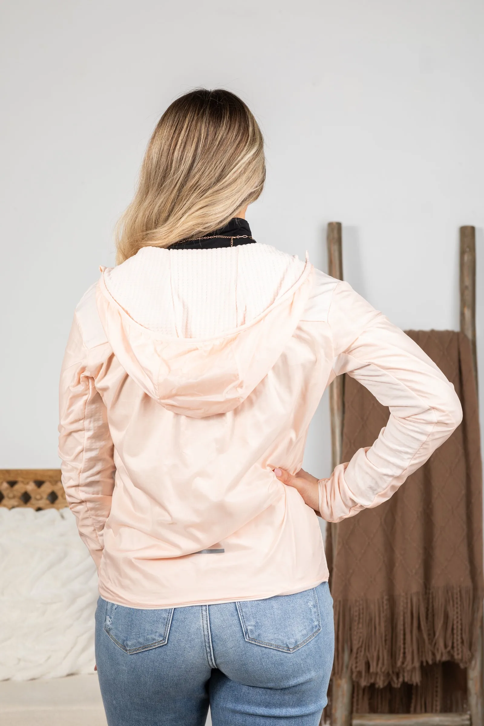 Solid Jacquard Fleece Active Jacket