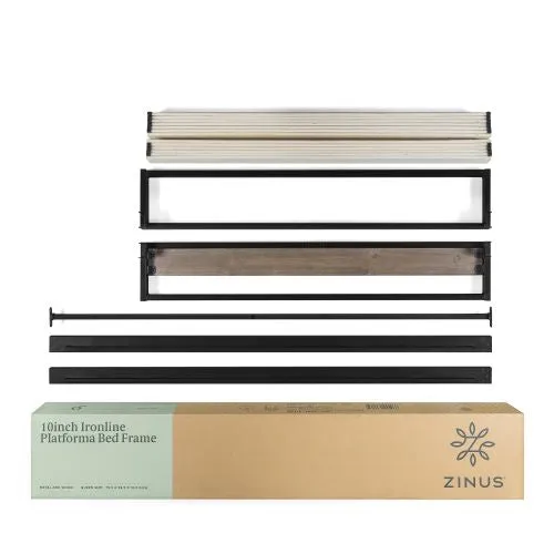 Zinus Bed Frame Suzanne Low Metal Wooden Platform Base