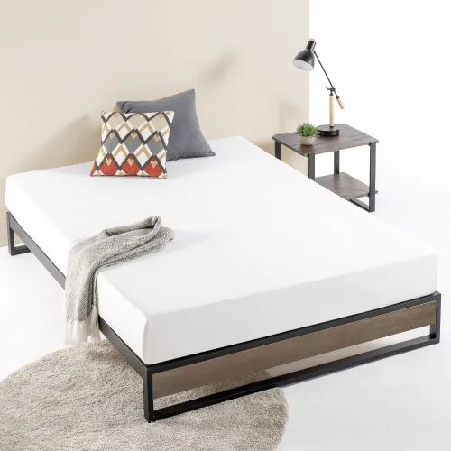 Zinus Bed Frame Suzanne Low Metal Wooden Platform Base